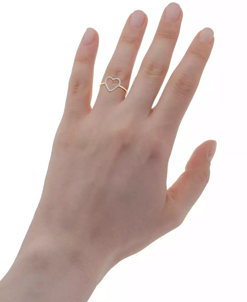 商品Wrapped|Diamond Open Heart Ring (1/20 ct. t.w.) in 10k Gold, Created for Macy's,价格¥1962,第2张图片详细描述