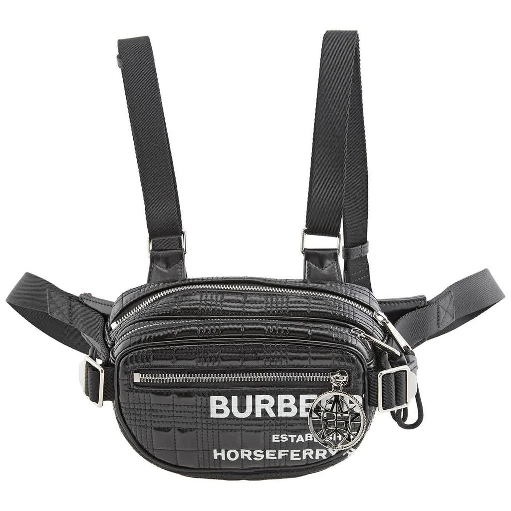 商品Burberry|Burberry Black Leather Horseferry Print Cannon Backpack,价格¥5097,第2张图片详细描述