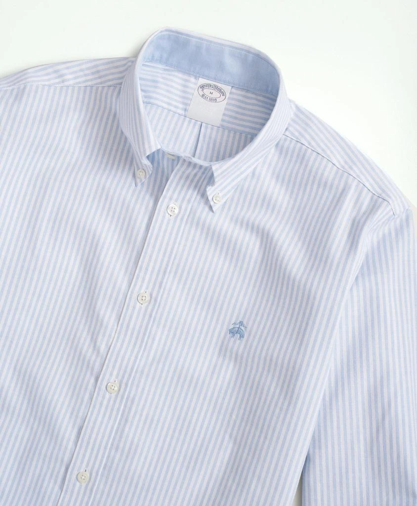 商品Brooks Brothers|Stretch Non-Iron Oxford Button-Down Collar, Bengal Stripe Sport Shirt,价格¥625,第2张图片详细描述