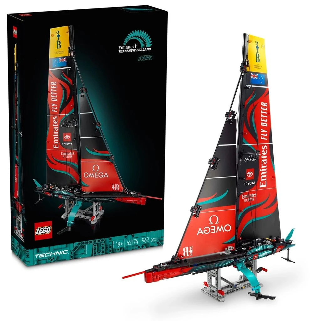 商品LEGO|LEGO Technic Emirates Team New Zealand AC75 Yacht Set 42174,价格¥1010,第1张图片