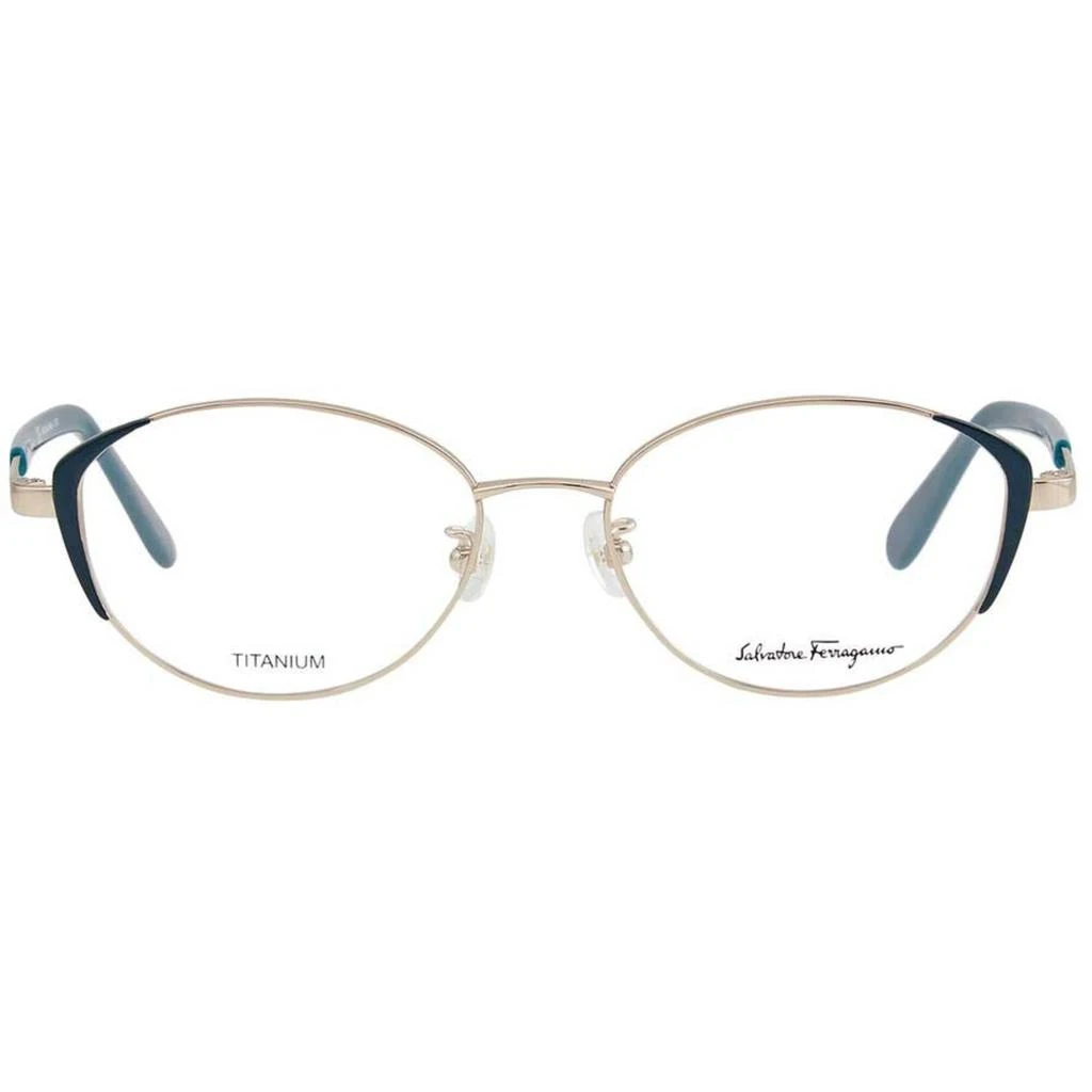 商品Salvatore Ferragamo|Salvatore Ferragamo Women's Eyeglasses - Gold/Petrol | SALVATORE FERRAGAMO2540A 719,价格¥477,第2张图片详细描述