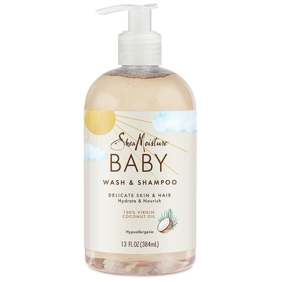 商品SheaMoisture|Baby Wash and Shampoo 100% Virgin Coconut Oil,价格¥84,第1张图片