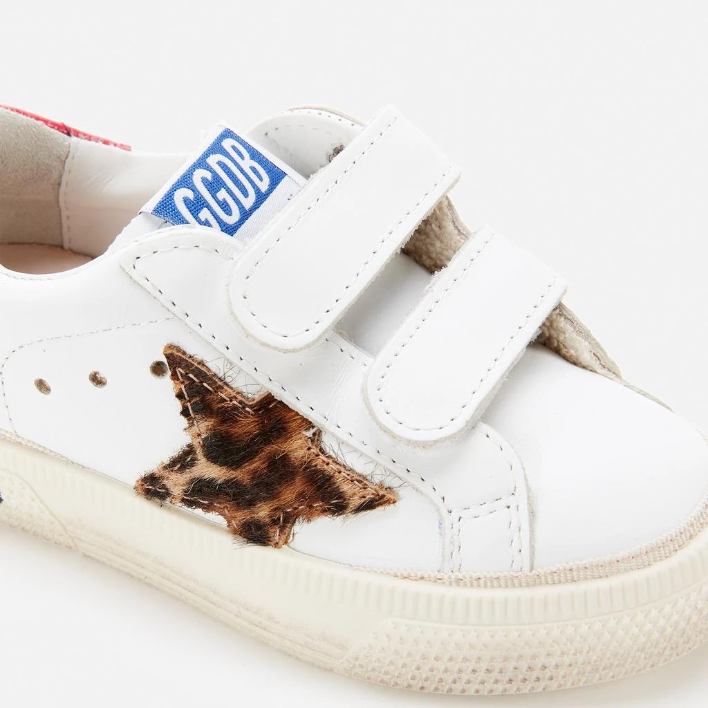 商品Golden Goose|Golden Goose Toddlers' Leather Upper And Stripes Leopard Horsy Trainers - White/Beige Brown Leo/Fuxia,价格¥780,第4张图片详细描述