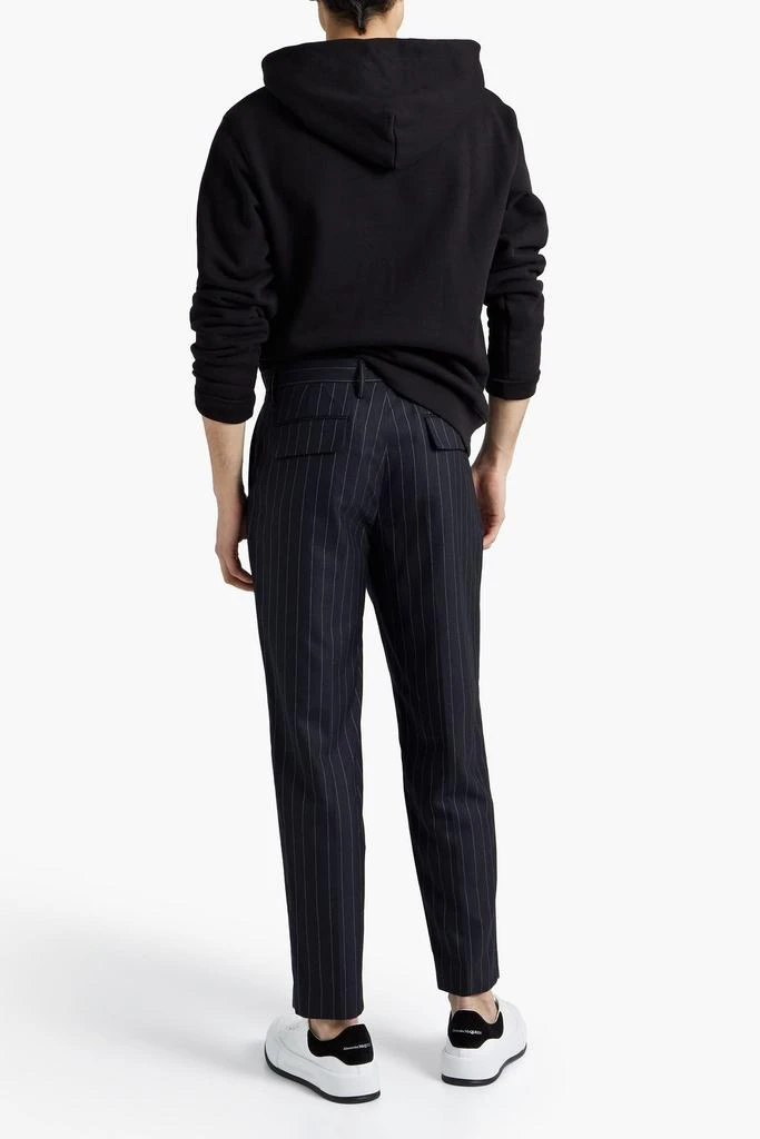 商品Sandro|Slim-fit pinstriped wool-twill pants,价格¥953,第3张图片详细描述