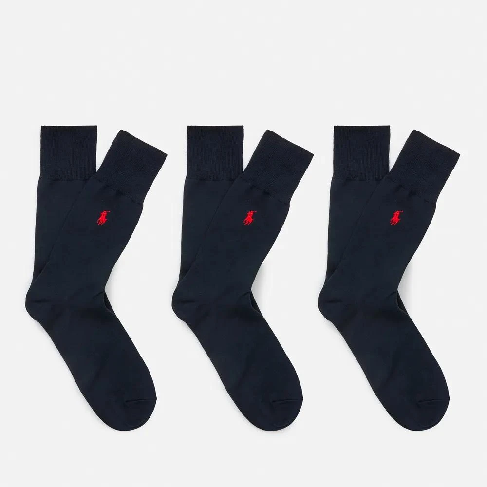 商品Ralph Lauren|Polo Ralph Lauren Three-Pack Cotton-Blend Socks,价格¥176,第1张图片