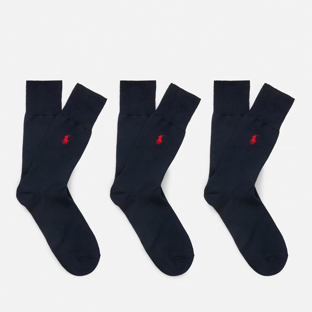 商品Ralph Lauren|Polo Ralph Lauren Three-Pack Cotton-Blend Socks,价格¥331,第1张图片