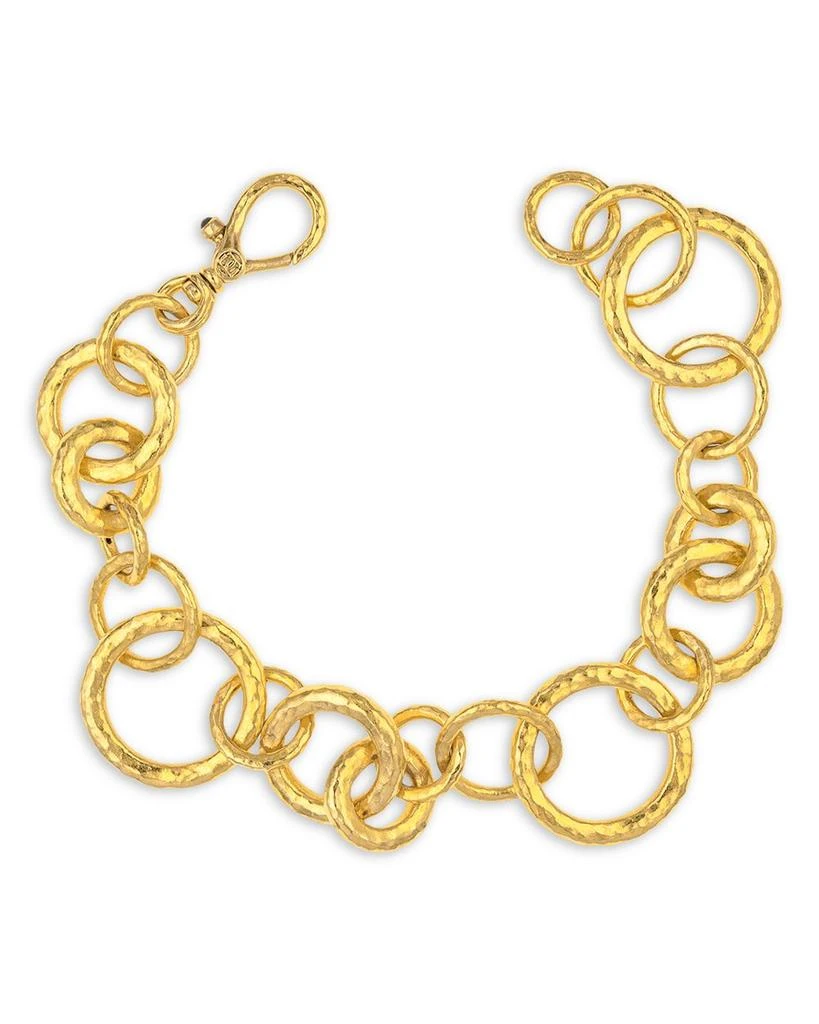 商品Gurhan|24K Yellow Gold Hoopla Open Mixed Round Link Chain Bracelet,价格¥74362,第1张图片详细描述