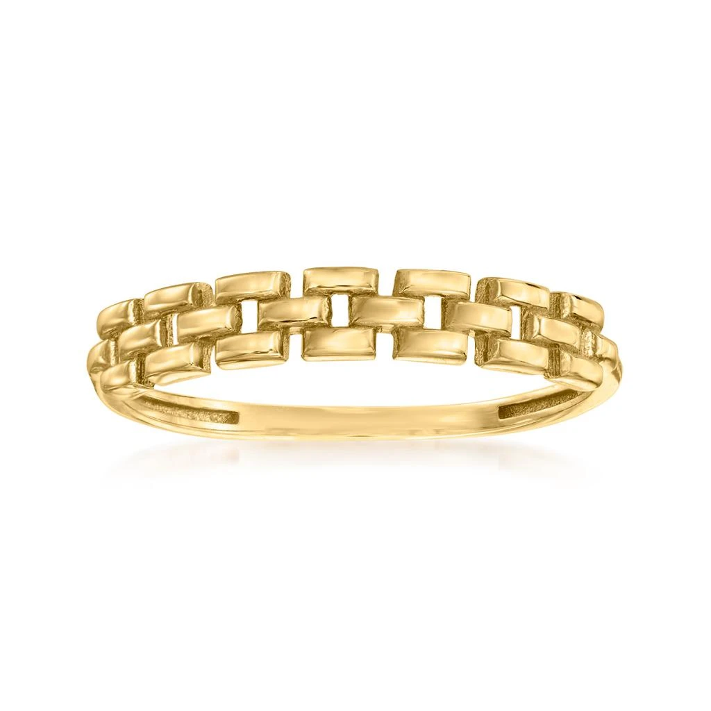 商品Canaria Fine Jewelry|Canaria 10kt Yellow Gold Panther-Link Ring,价格¥1099,第1张图片