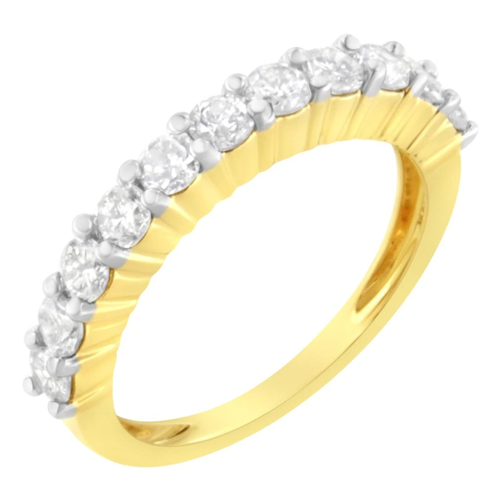 商品Haus of Brilliance|IGI Certified 1.0 Cttw Diamond 10K Yellow Gold Prong Set Fluted Band Style Wedding Ring,价格¥9205,第2张图片详细描述