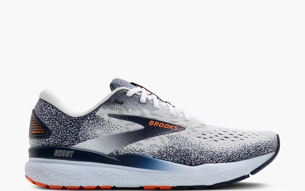 商品Brooks|Men's Ghost 16 Sneakers In White/peacoat/orange,价格¥803,第1张图片
