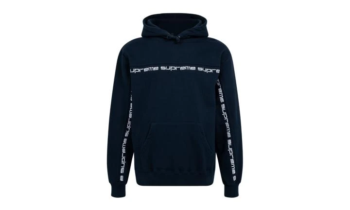 商品Supreme|Supreme Text Stripe Hooded Sweatshirt,价格¥2130,第1张图片