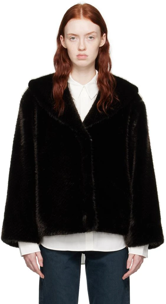 商品ANINE BING|Black Hilary Faux-Fur Jacket,价格¥2510,第1张图片