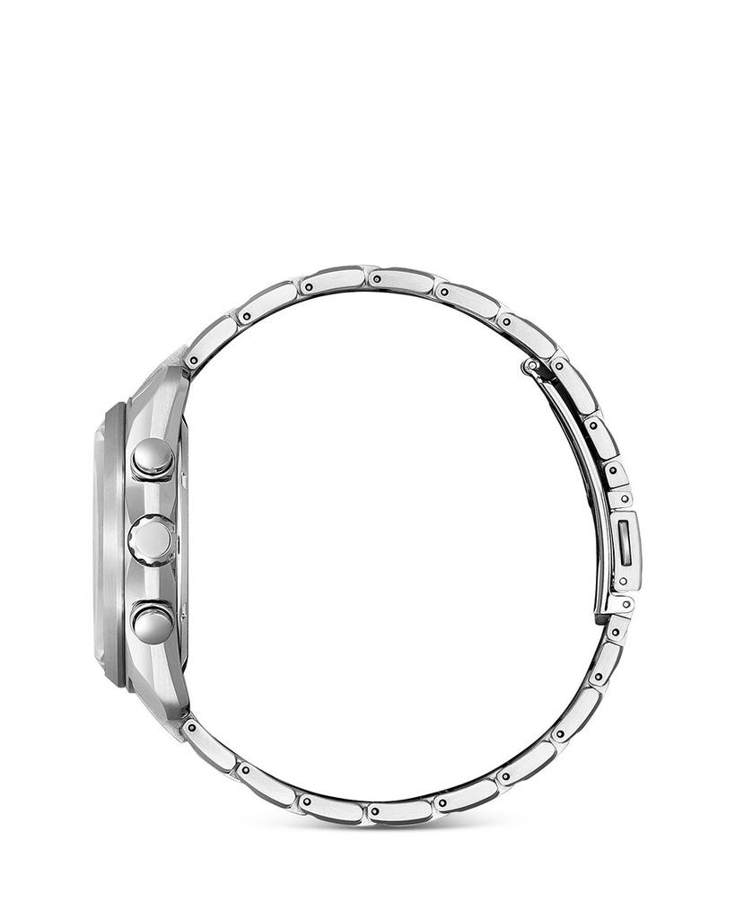 Sport Luxury Men's Silver-Tone Stainless Steel Watch, 43mm商品第3张图片规格展示