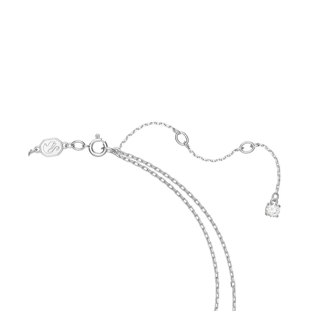 商品Swarovski|Silver-Tone Crystal Floral Layered Necklace, 14-1/8" + 2" extender,价格¥859,第3张图片详细描述