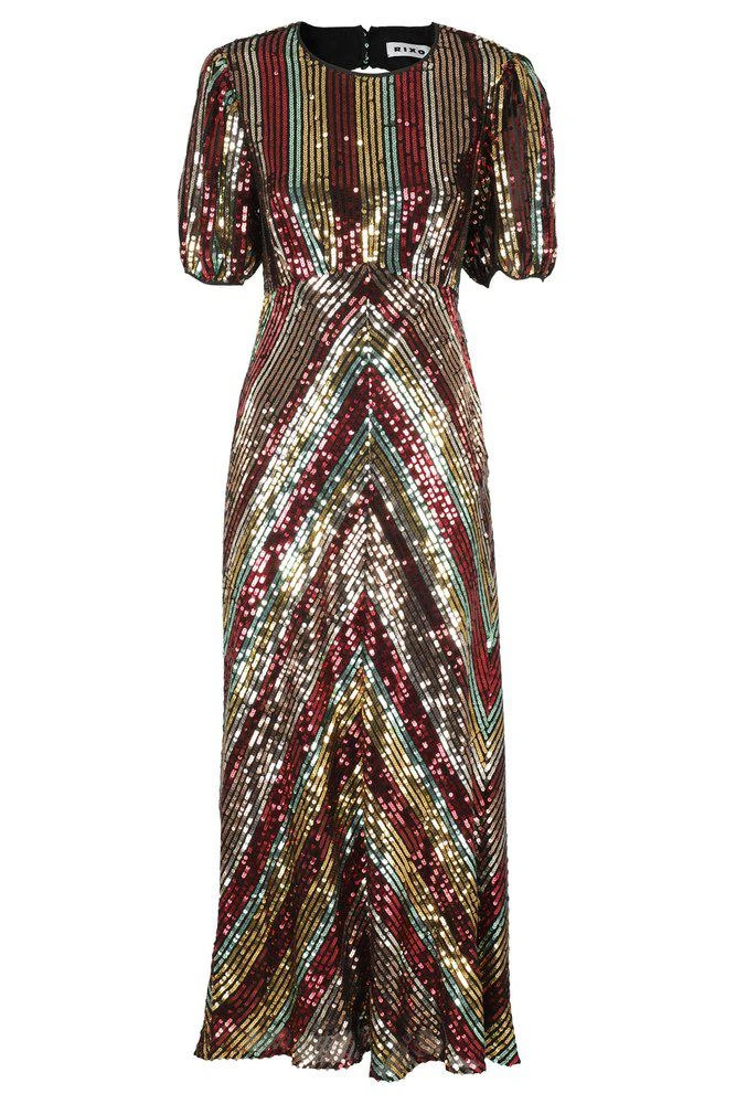 商品Rixo|Rixo Sequin-Design Open-Back Midi Dress,价格¥2769,第1张图片