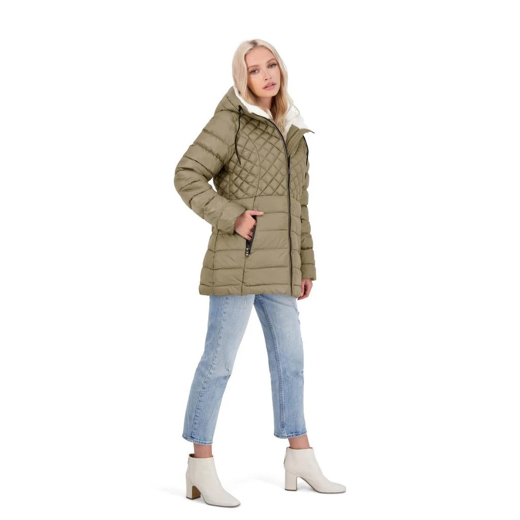 商品Steve Madden|Cozy Lined Glacier Shield Womens Cozy Quilted Glacier Shield Coat,价格¥287,第3张图片详细描述