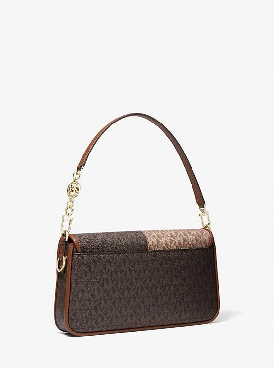 商品Michael Kors|【2021夏季新】MK Bradshaw 小号老花拼色法棍腋下包,价格¥673,第3张图片详细描述