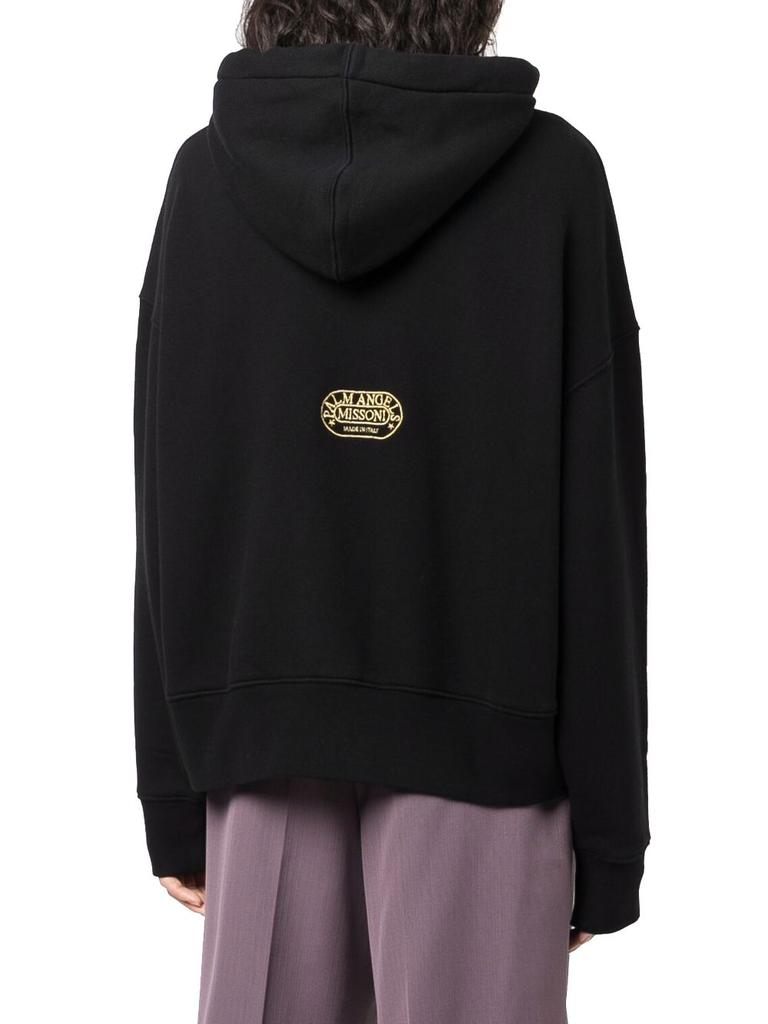 Palm Angels Women's  Black Cotton Sweatshirt商品第2张图片规格展示