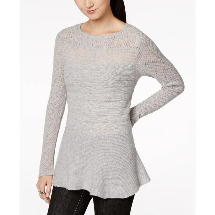 商品Charter Club|Cashmere Mixed-Knit Peplum Sweater, Created for Macy's,价格¥509,第1张图片