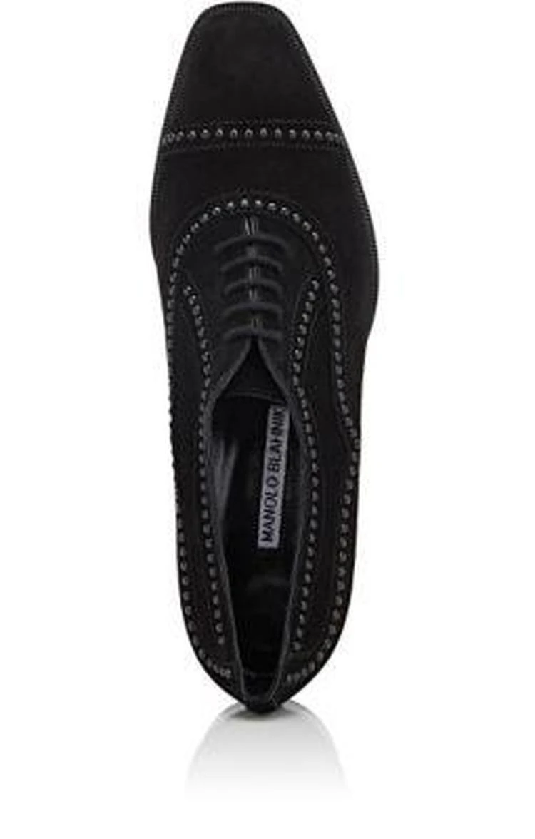 商品Manolo Blahnik|Perlitapla Suede Oxfords,价格¥2299,第4张图片详细描述