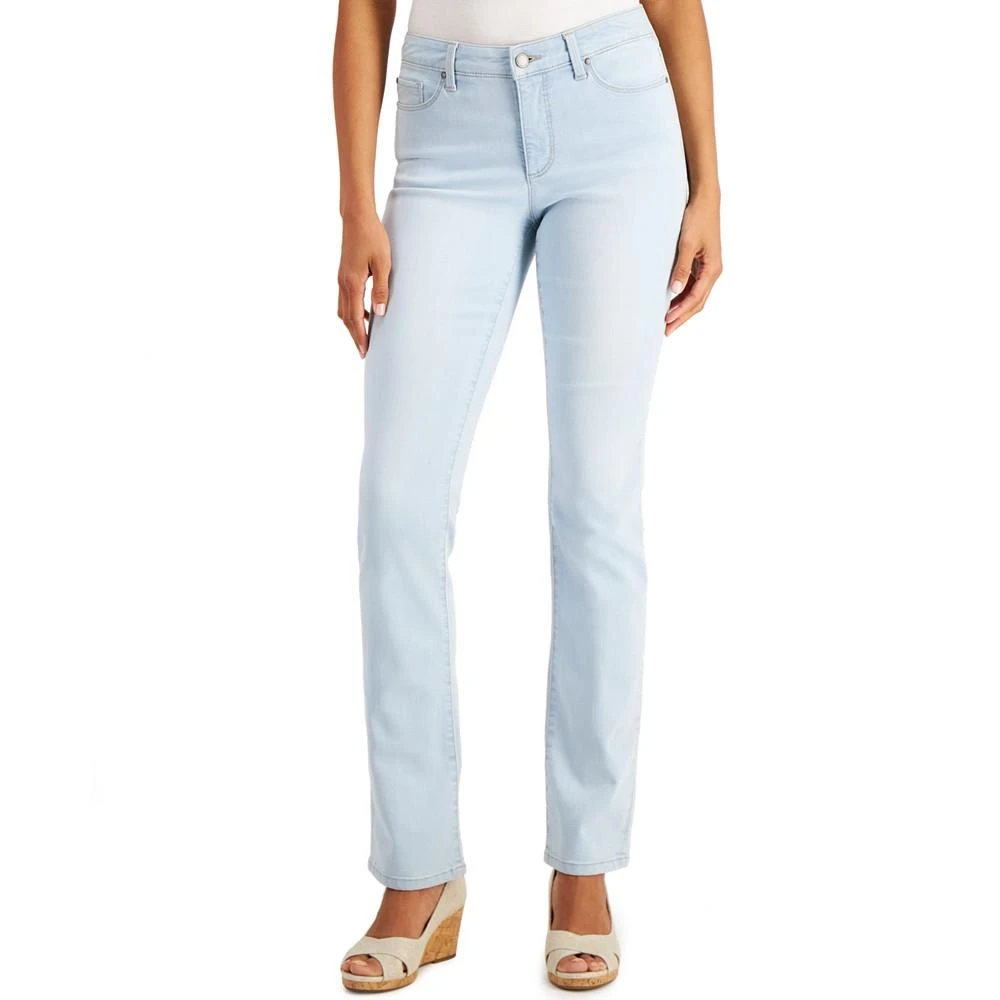 商品Charter Club|Women's Lexington Tummy Control Straight-Leg Jeans, Created for Macy's,价格¥122,第1张图片