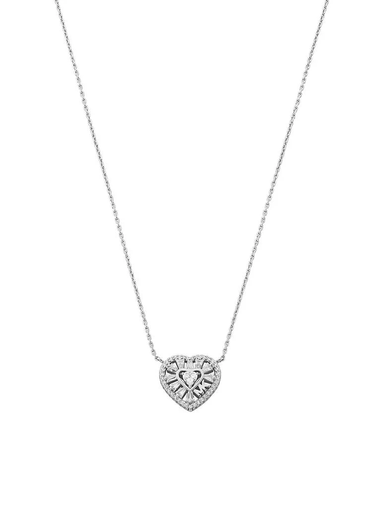 商品Michael Kors|Sterling Silver & Cubic Zirconia Heart Pendant Necklace,价格¥1126,第1张图片