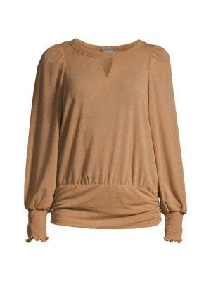 商品Democracy|Metallic Ruched Top,价格¥119,第3张图片详细描述