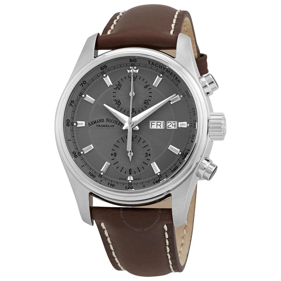 商品Armand Nicolet|MH2 Chronograph Automatic Grey Dial Men's Watch A647A-GR-P140MR2,价格¥9402,第1张图片