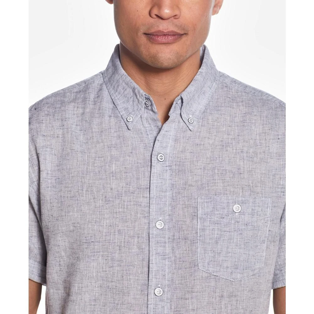 商品Weatherproof Vintage|Men's Linen Blend Short Sleeve Button Down Shirt,价格¥158,第3张图片详细描述