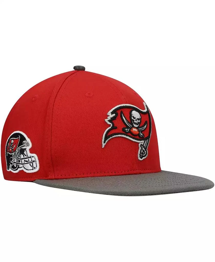 商品Pro Standard|Men's Red, Pewter Tampa Bay Buccaneers 2Tone Snapback Hat,价格¥299,第1张图片