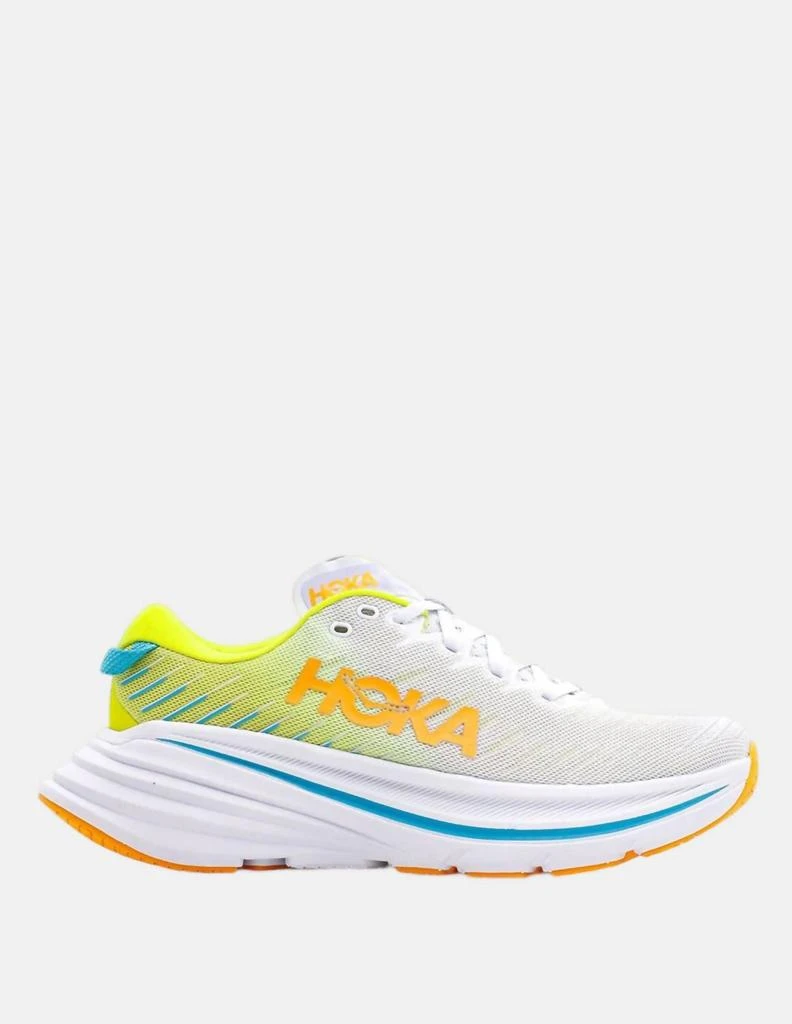 商品Hoka One One|Women's Bondi X Running Shoes - B/medium Width In White/evening Primrose,价格¥1261,第1张图片