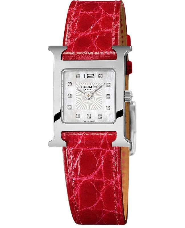 商品Hermes|Hermes H Hour Quartz 17.2mm Diamond Dial Women's Watch 037890WW00,价格¥25687,第1张图片