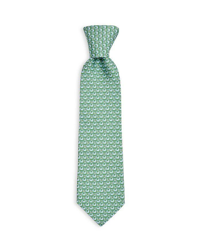 商品Salvatore Ferragamo|Alligator Gancini Print Silk Classic Tie,价格¥1170,第1张图片