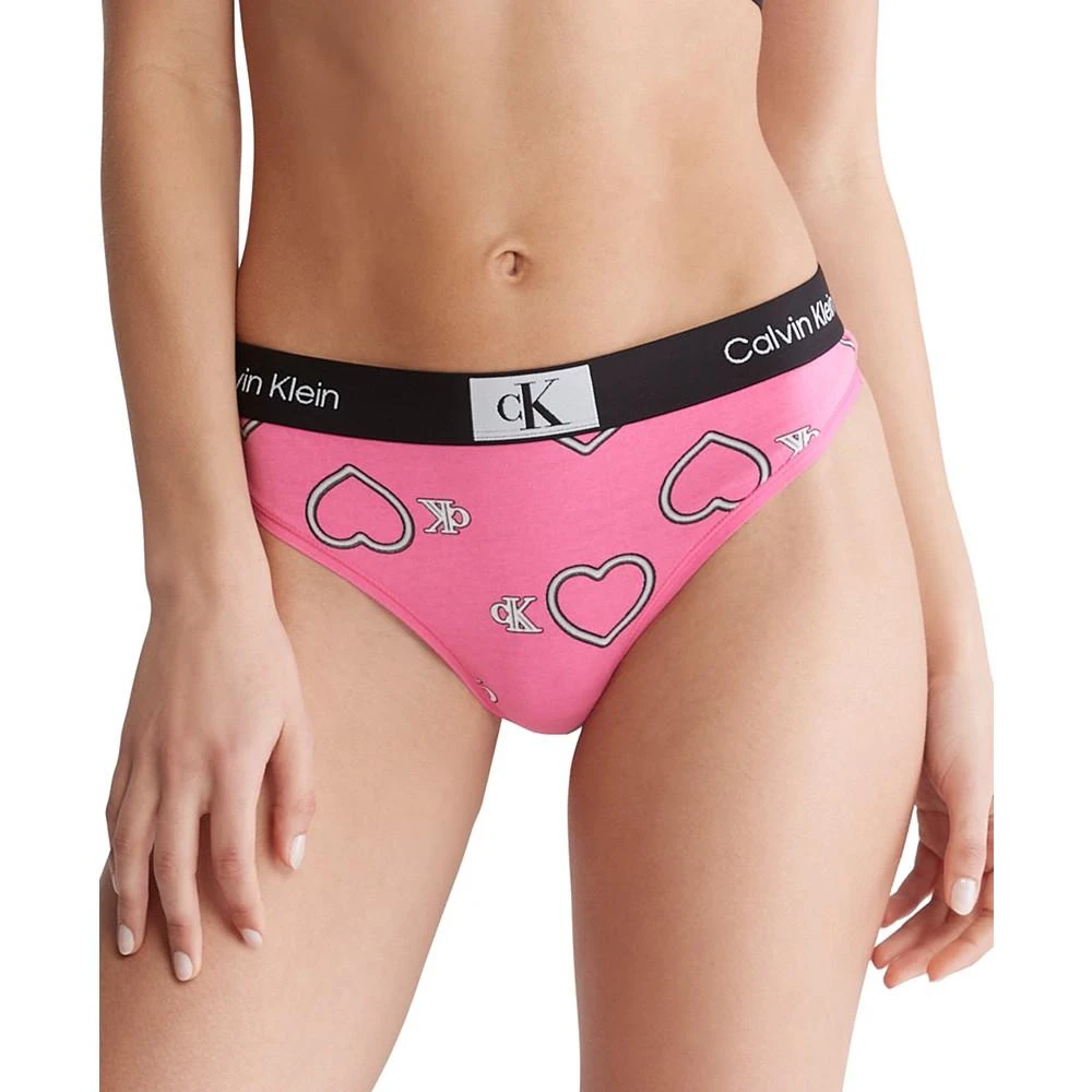 商品Calvin Klein|Women's 1996 Cotton Valentines Modern Thong Underwear QF7479,价格¥101,第1张图片