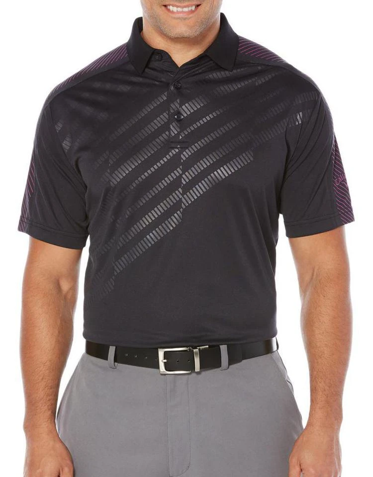 商品Callaway|Opti-Dri Embossed Shoulder Short Sleeve Polo Golf Shirt,价格¥384,第1张图片