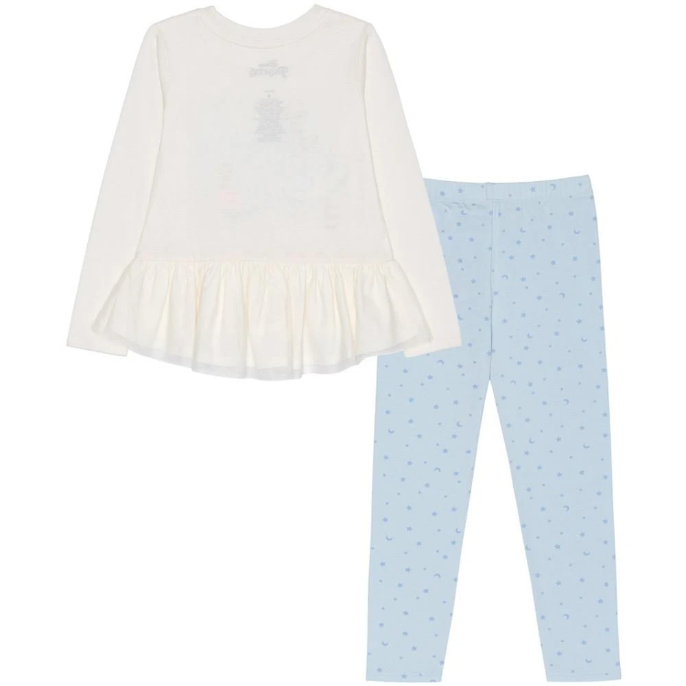 商品Disney|Little Girls Cinderella Long Sleeve Mesh Peplum with Leggings Set,价格¥217,第2张图片详细描述