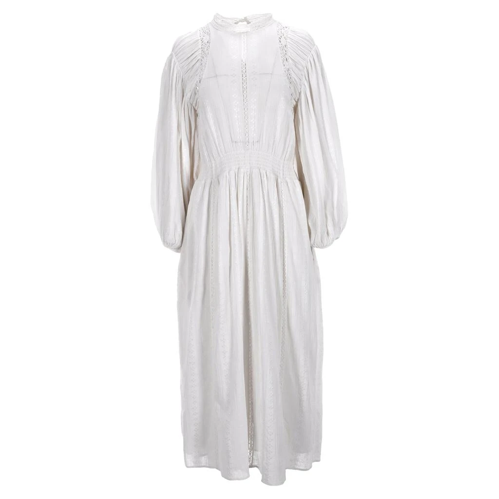 商品[二手商品] Isabel Marant|Etoile Jaena Long Dress With Lace Inserts In White Cotton And Viscose,价格¥2257,第1张图片