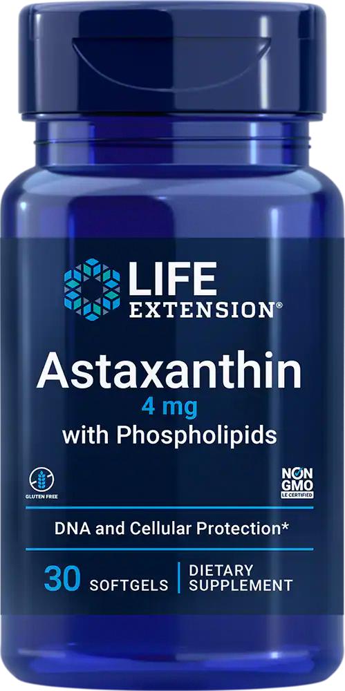 Life Extension Astaxanthin with Phospholipids - 4 mg (30 Softgels)商品第1张图片规格展示