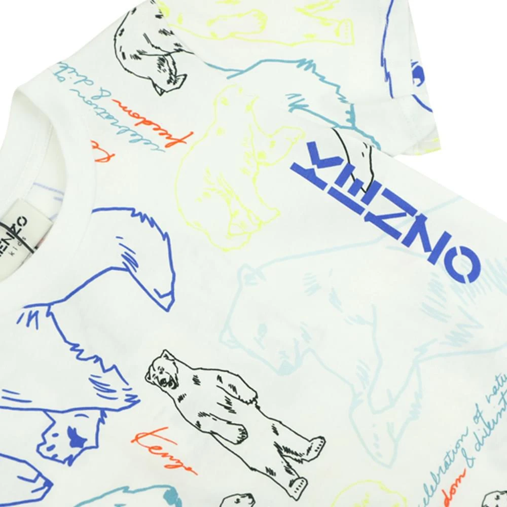 商品Kenzo|White Polar Bear Pattern Short Sleeved T Shirt,价格¥251,第2张图片详细描述