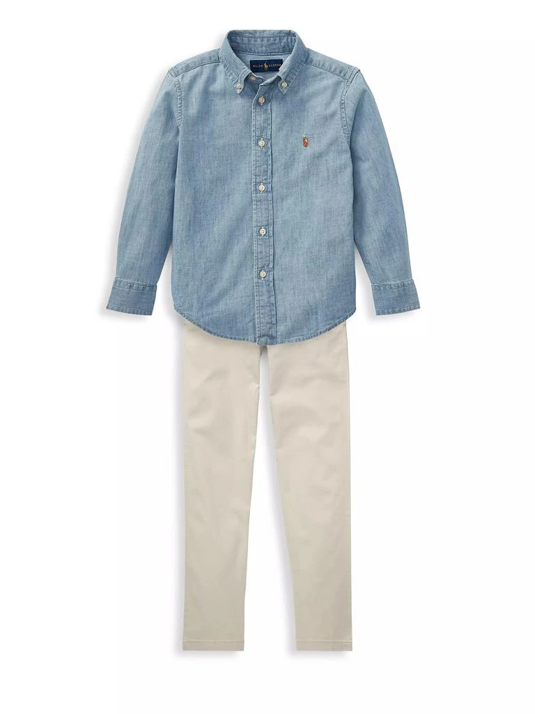 商品Ralph Lauren|Little Boy's & Boy's Chambray Shirt,价格¥417,第2张图片详细描述