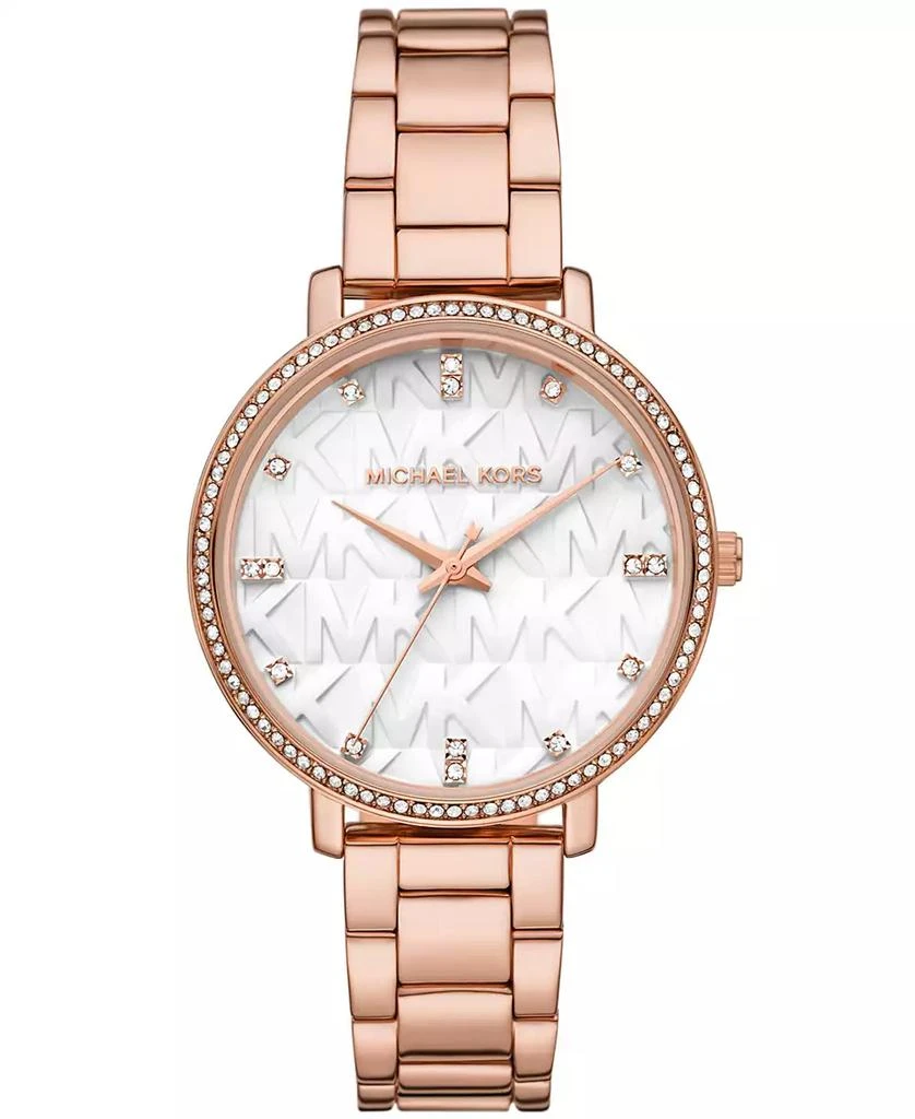 商品Michael Kors|Women's Pyper Rose Gold-Tone Stainless Steel Bracelet Watch 38mm,价格¥1347,第1张图片