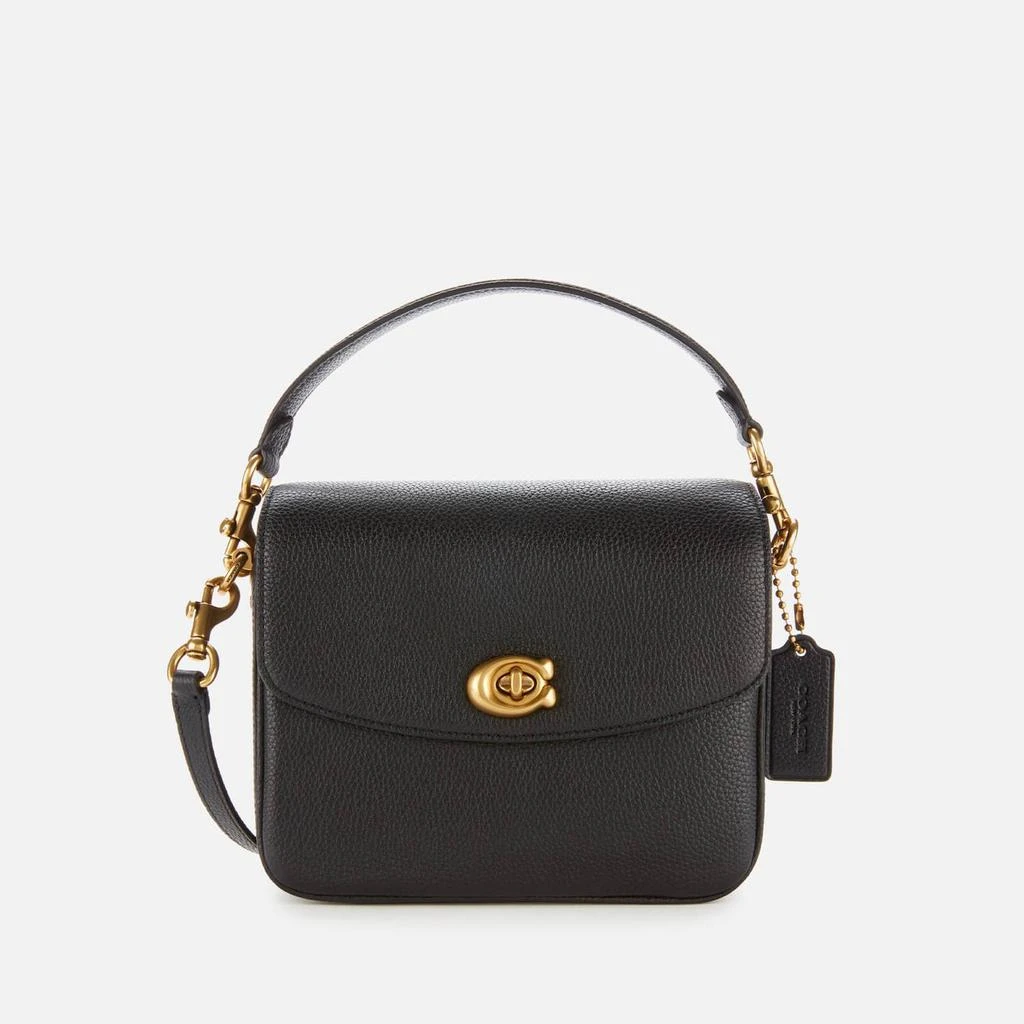 商品Coach|Coach Cassie Polished Pebbled Leather Crossbody 19 - Black,价格¥2801,第1张图片