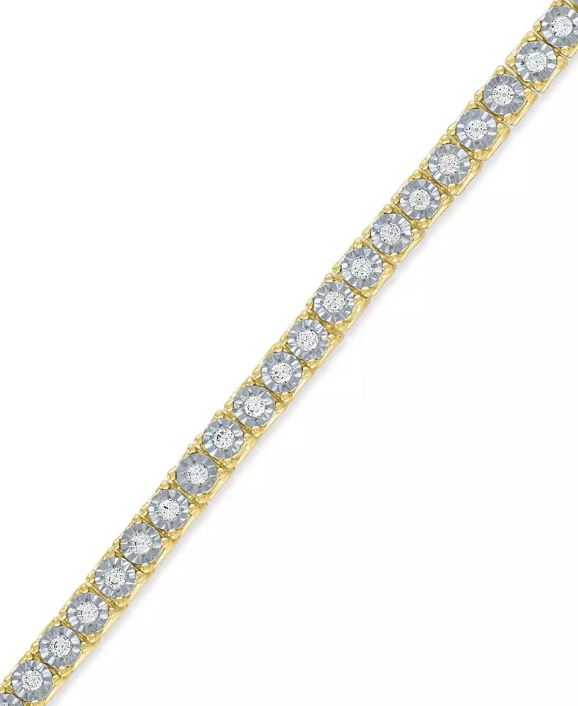 商品Macy's|Diamond Tennis Bracelet (1 ct. t.w.) in Sterling Silver, 14k Gold-Plated Sterling Silver or 14k Rose Gold-Plated Sterling Silver,价格¥2270,第3张图片详细描述