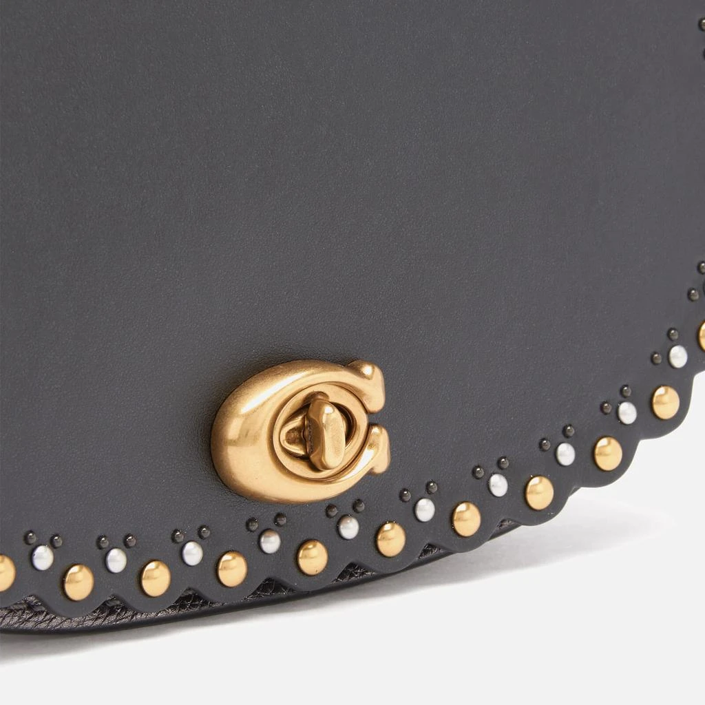 商品Coach|Coach Women's Scallop Rivets Parker Saddle Bag - Black,价格¥2454,第4张图片详细描述