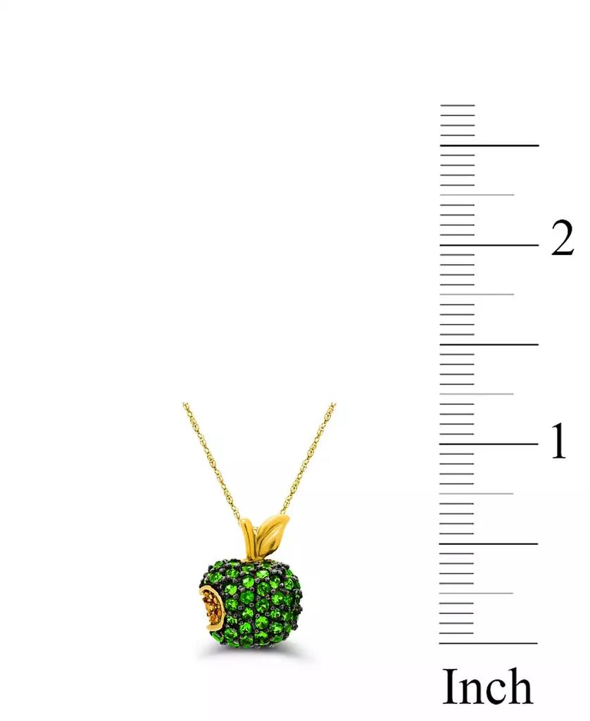 商品Macy's|Tsavorite (1-3/8  ct. t.w.) and Yellow Sapphire (1/10  ct. t.w.) Apple Pendant in 14K Gold,价格¥8319,第2张图片详细描述