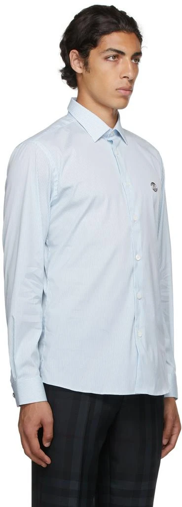 商品Burberry|蓝色 & 白色 Monogram Motif 条纹衬衫,价格¥4222,第2张图片详细描述