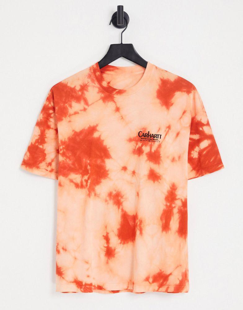 Carhartt WIP zonk tie-dye t-shirt in orange商品第2张图片规格展示