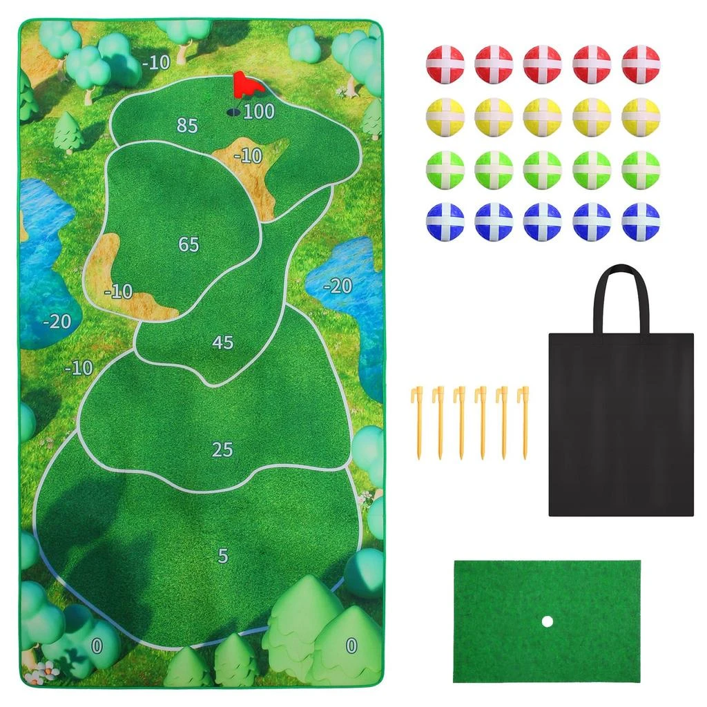 商品Global Bazaar|Golf Game Training Mat with 20 Sticky Balls for Practice,价格¥555,第1张图片