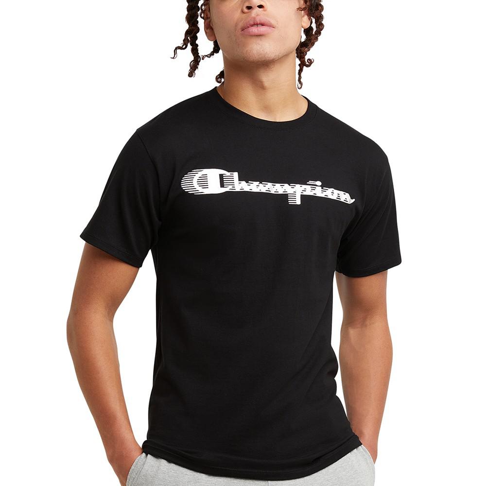 Men's Classic Script Logo Graphic Short-Sleeve T-Shirt商品第1张图片规格展示