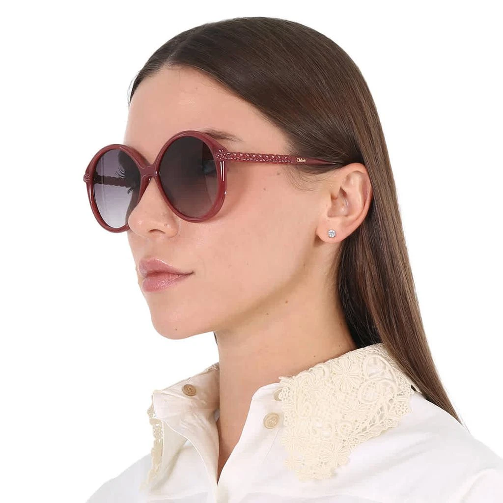 商品Chloé|Grey Gradient Round Ladies Sunglasses CH0002S 004 58,价格¥772,第2张图片详细描述